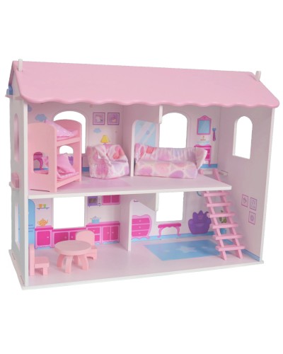 Кукольный дом Виктория с интерьером и мебелью и 5 предметов