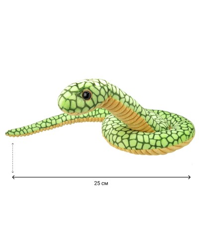 Мягкая игрушка Зелёная змея, 25 см