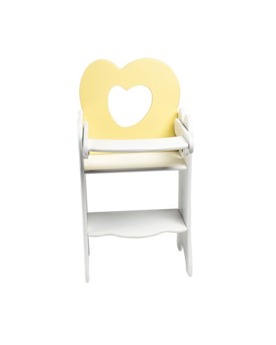 Кукольный стульчик для кормления Мини, цвет: нежно-желтый
