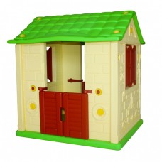 Игровой домик для детей "Королевский" (2 окна, 2 двери), желтый