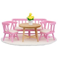 Кукольная мебель Смоланд Обеденный уголок розовый
