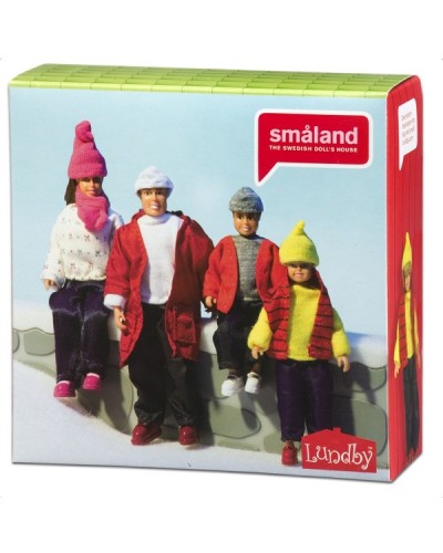 Куклы для домика Смоланд Cемья зимой