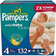 Подгузники Active Baby  7-18 кг  132шт