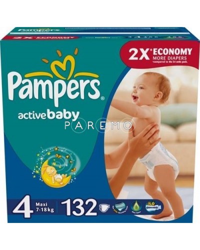 Подгузники Active Baby  7-18 кг  132шт