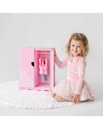 Шкаф для кукол, цвет: розовый
