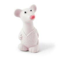 Резиновая игрушка Мышонок белый 12 см