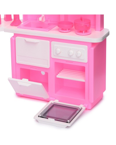 Кухня розовая для кукол