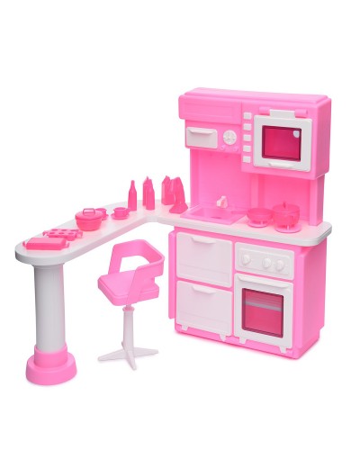 Кухня розовая для кукол