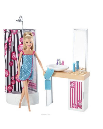 Кукла Барби + комплект мебели (в ассортименте)