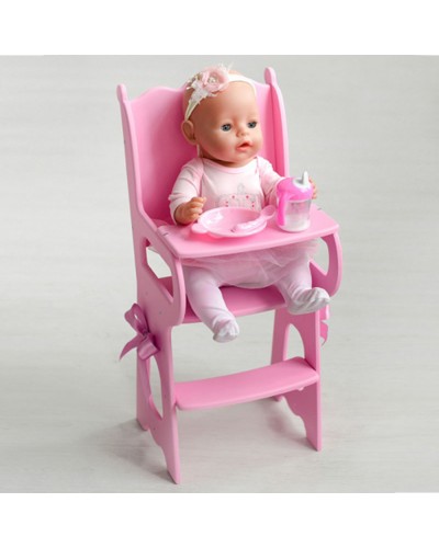 Стульчик для кормления кукол, цвет: розовый