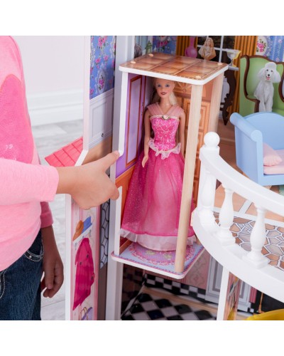 Винтажный кукольный дом для Барби Магнолия (Magnolia) с мебелью 13 предметов