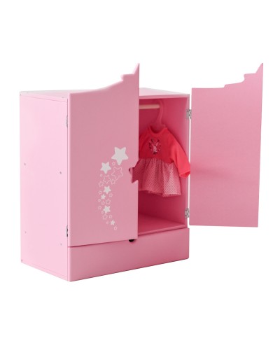 Шкаф для кукол Звездочка, цвет: розовый