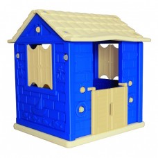 Игровой домик для детей "Королевский" (2 окна, 2 двери), синий