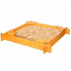 Деревянная песочница "Прометей" (4 сидения, пропитка), цв. Оранжевый