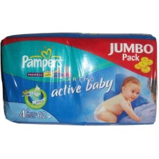 Подгузники Active Baby  9-20кг/9-16кг  62шт Джамбо