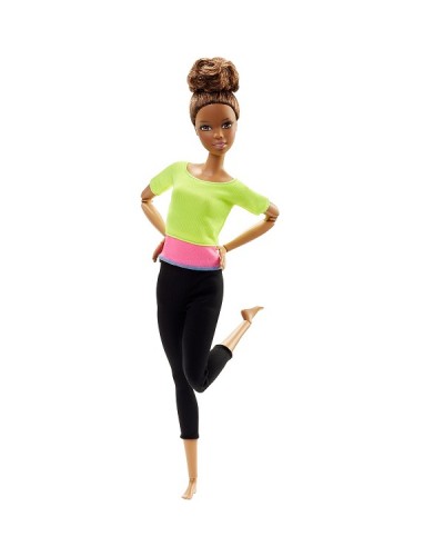 Шарнирная кукла Барби Афроамериканка серии «Безграничные движения»