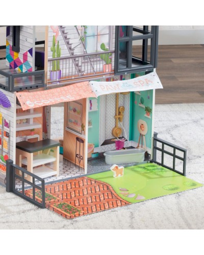 Кукольный дом Бьянка, с мебелью 26 элементов, интерактивный
