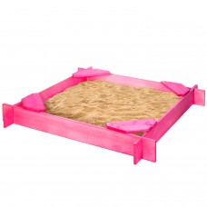 Деревянная песочница "Нимфа" (4 сидения, пропитка), цв. Розовый